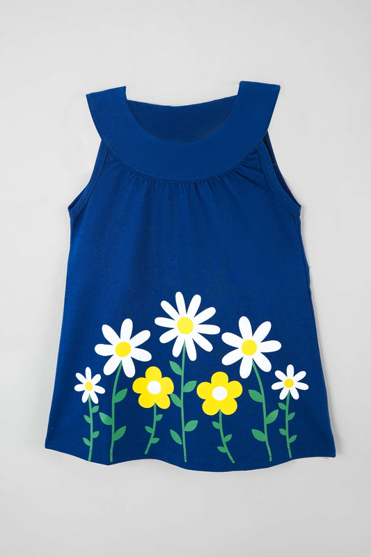 Little Girls' Polyester Graphic T-Shirt - Indigo