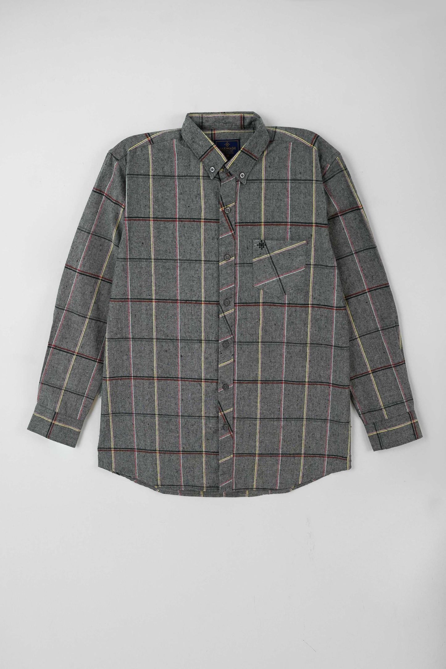 Men Grey Checkered Casual Shirt - Grey Checkered