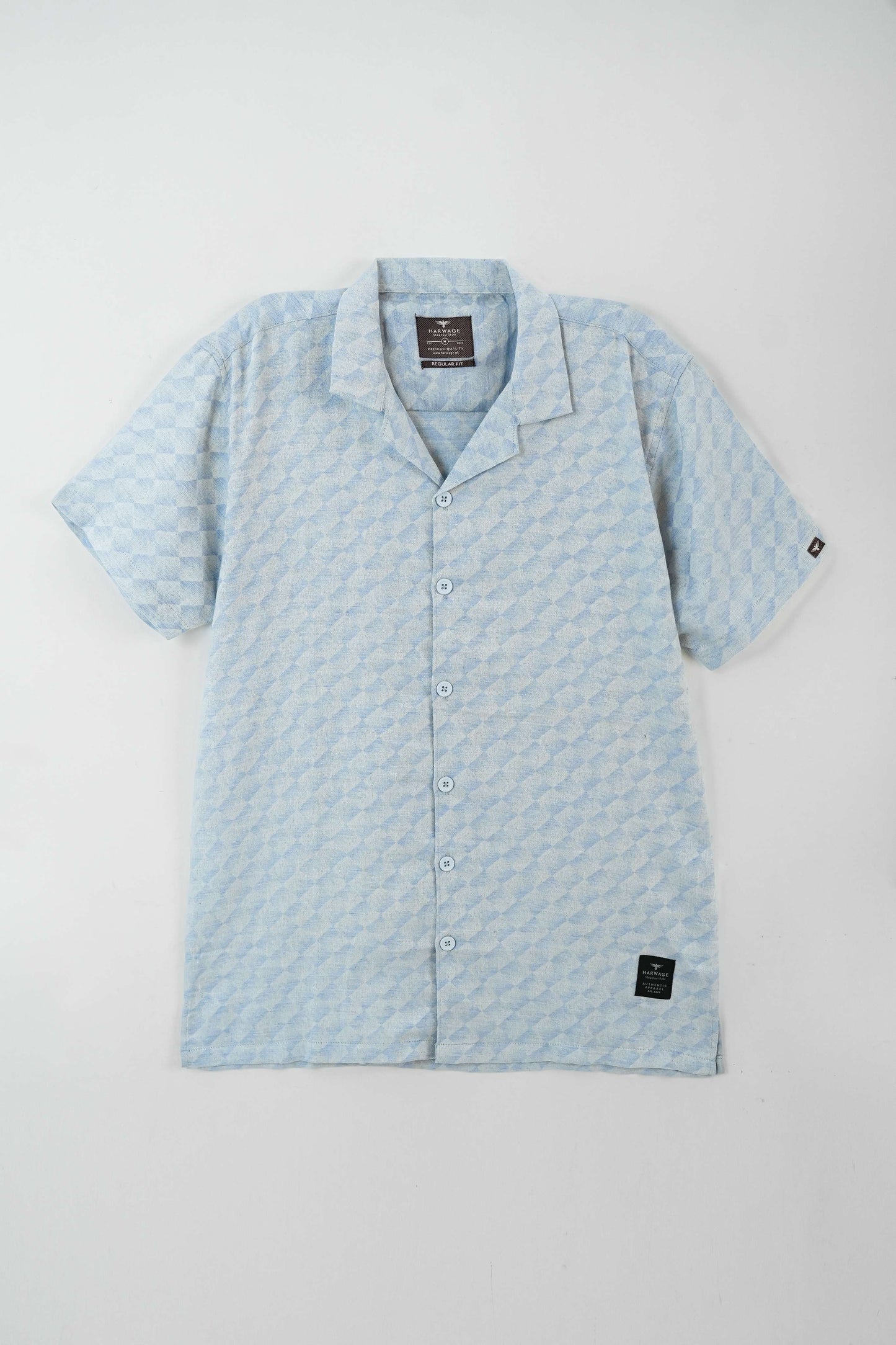 Men's Casual Resort Collar Shirt - Grey