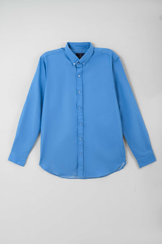 Men's Casual Woven Shirt - Jasper Blue