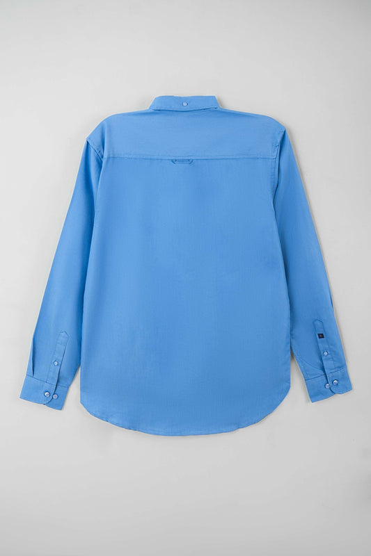 Men's Casual Woven Shirt - Jasper Blue