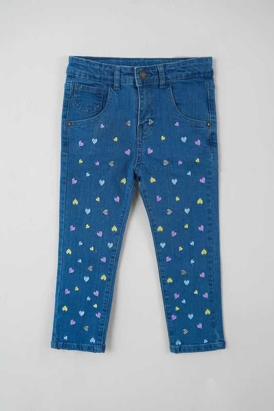 Little Girls' Straight Fit Denim Jeans - Light Blue