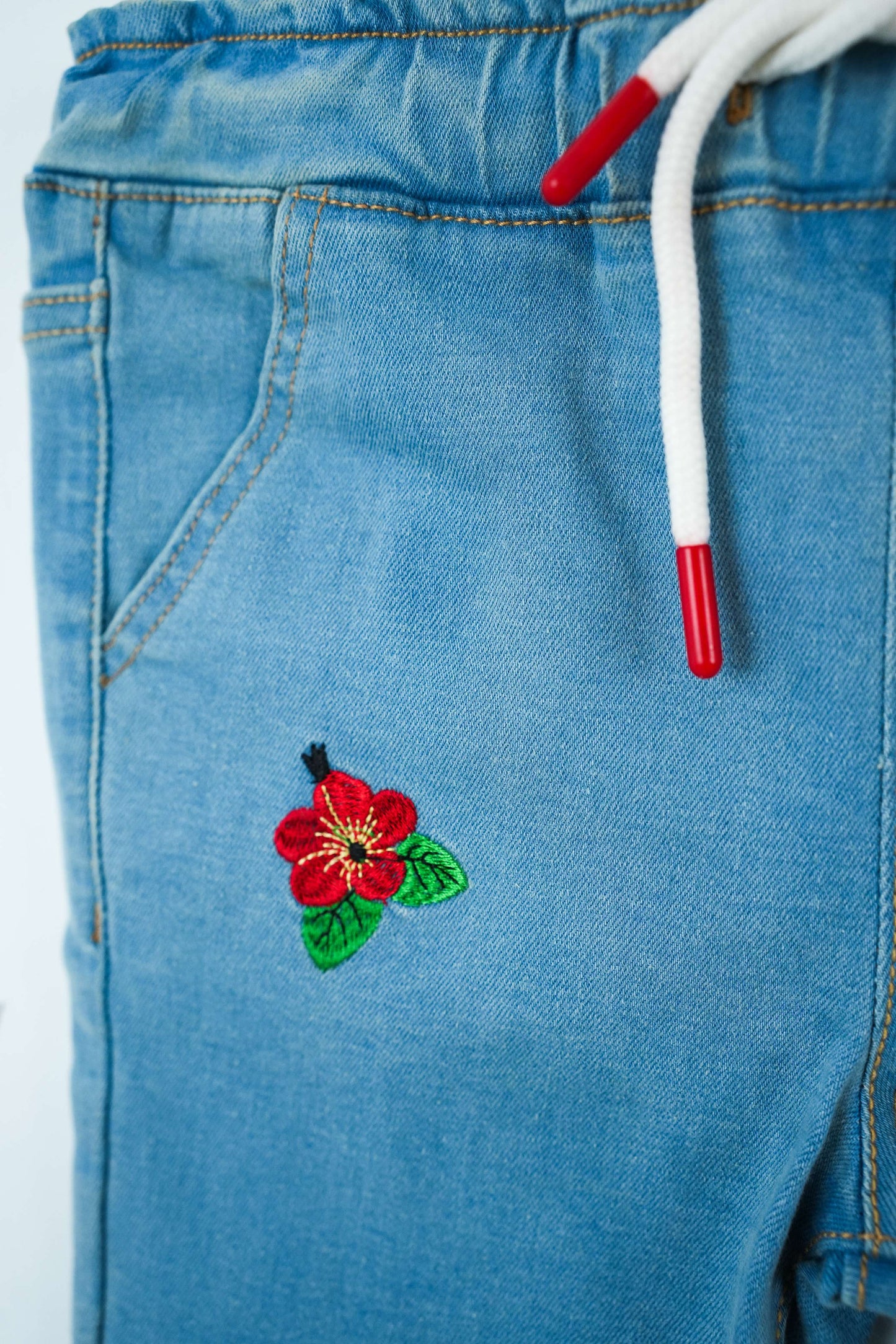 Little Girls' Straight Fit Denim Jeans - Light Blue