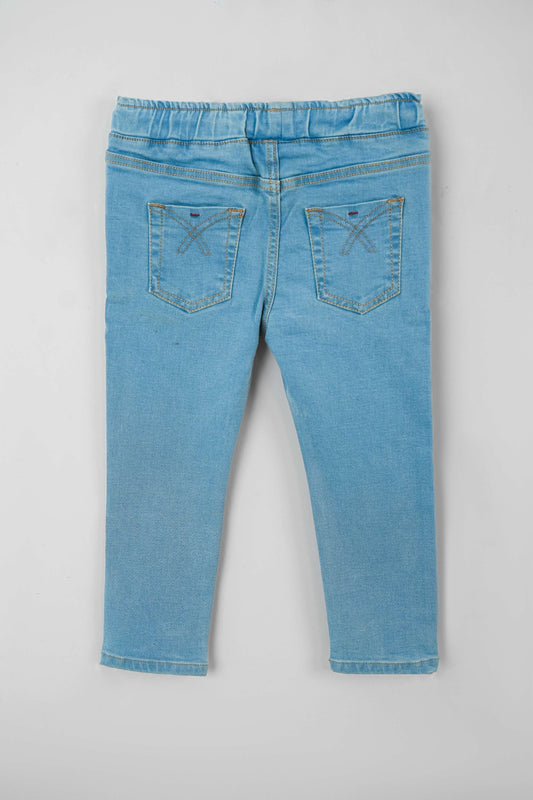 Little Girls' Straight Fit Denim Jeans - Light Blue