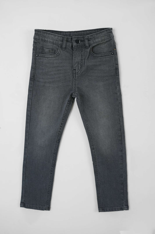 Boys' Straight Fit Denim Jeans- Grey
