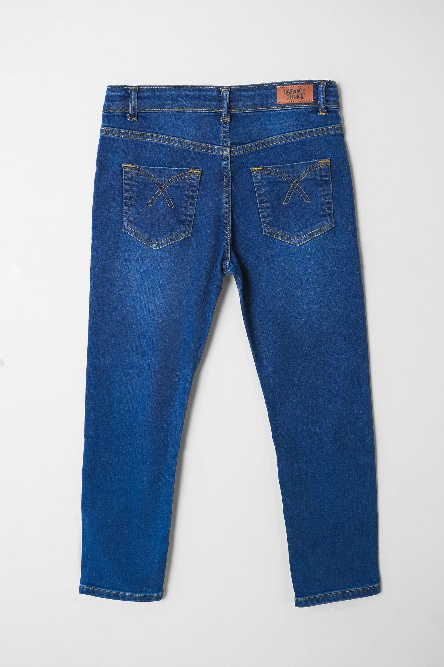Boys' Straight Fit Denim Jeans-mid-blue