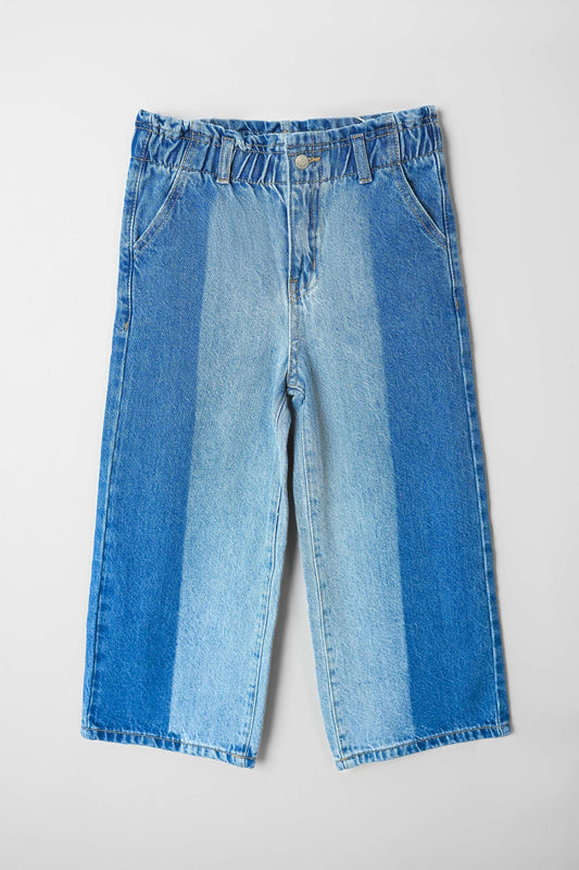Girls' Wide Leg Denim Jeans - multi