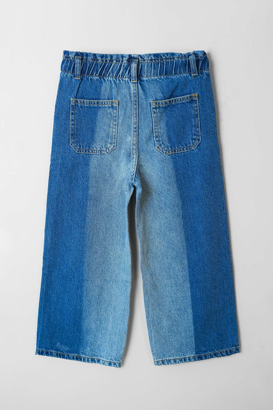 Girls' Wide Leg Denim Jeans - multi