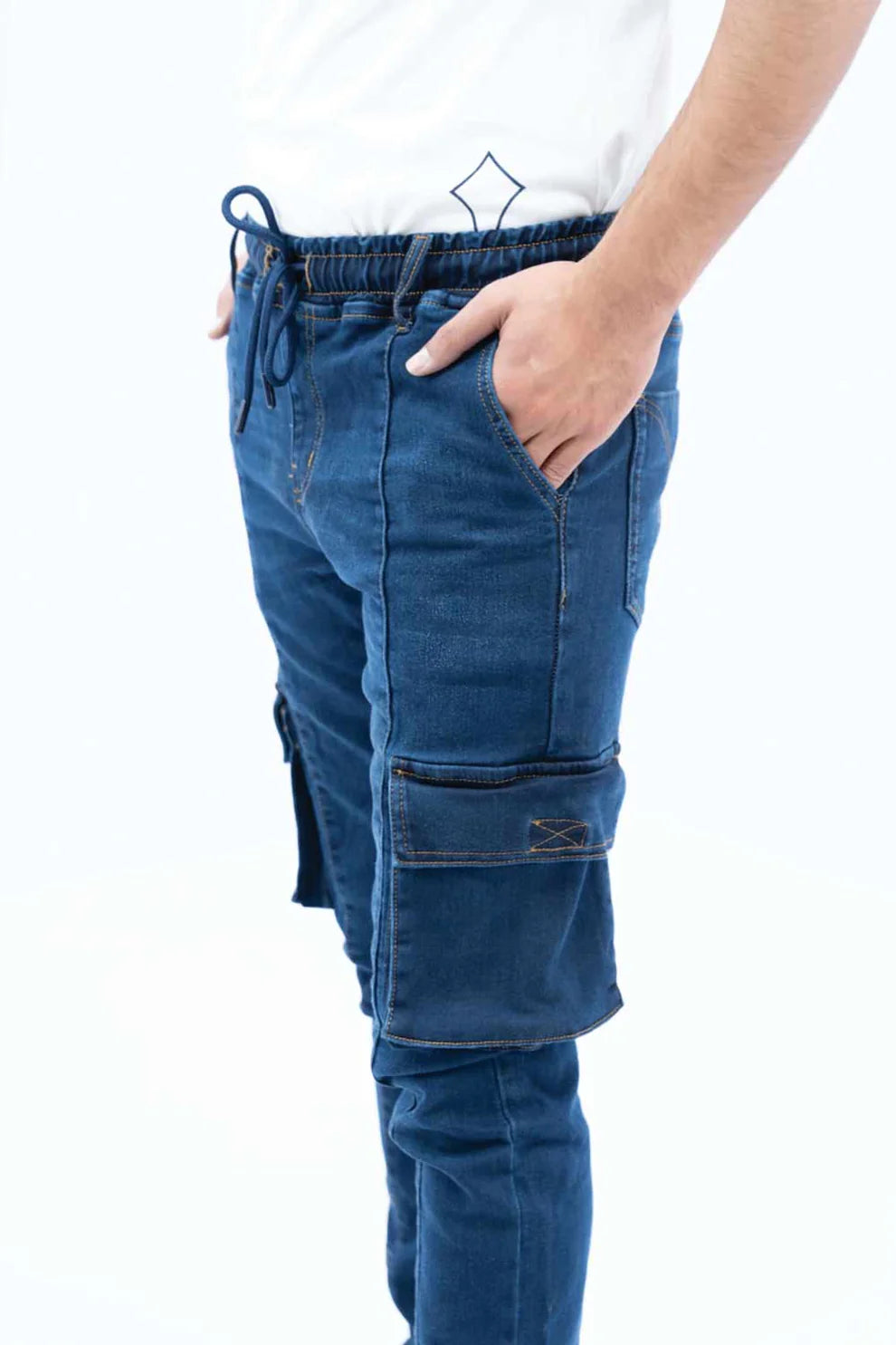 Dark blue modern jogger jeans