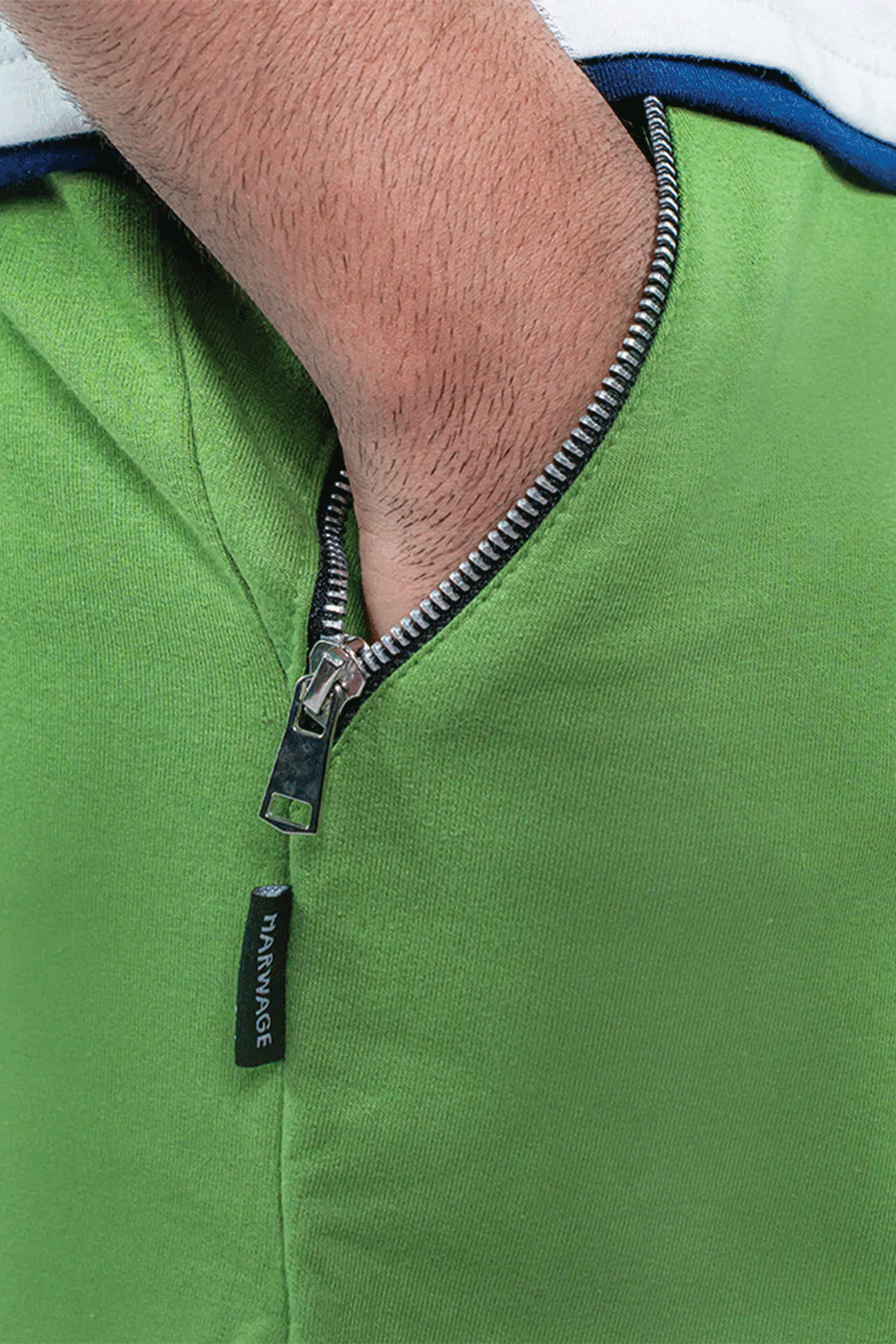 Jogger With Side Zips - Forest Green