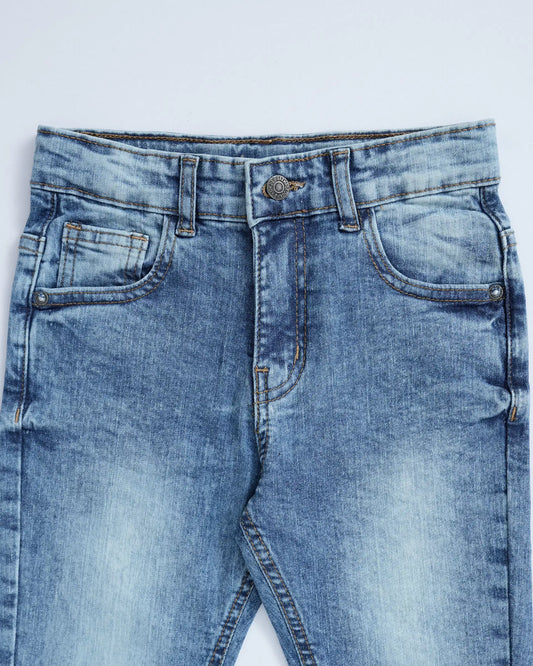 Light Blue Modern Straight Jeans