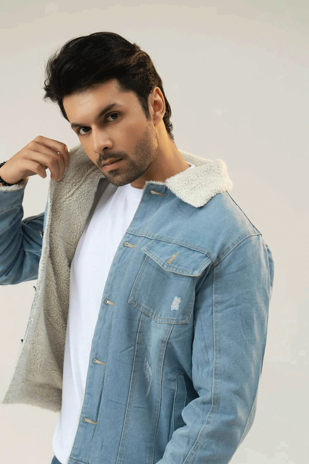 Men Denim Jacket - Blue