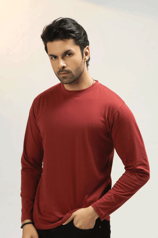 Men Full Sleeve Regular Fit Shirt - Merlot