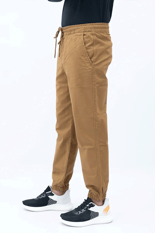 Men Jogger Elasticated Trouser - Brown