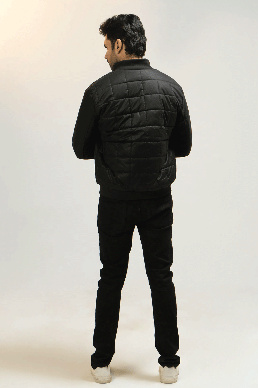 Men Parachute Jacket - Black