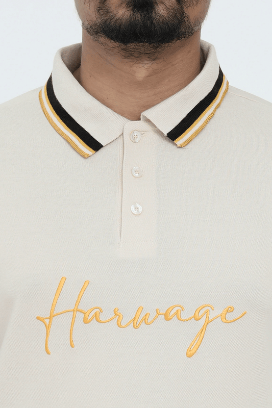 Men Signature Polo Shirt - White Swan
