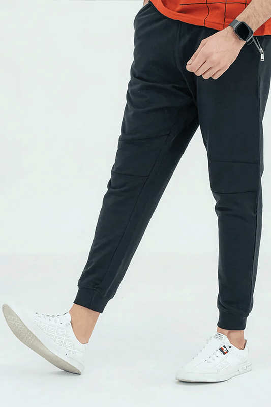 Men Zipper Pocket Trousers - Black