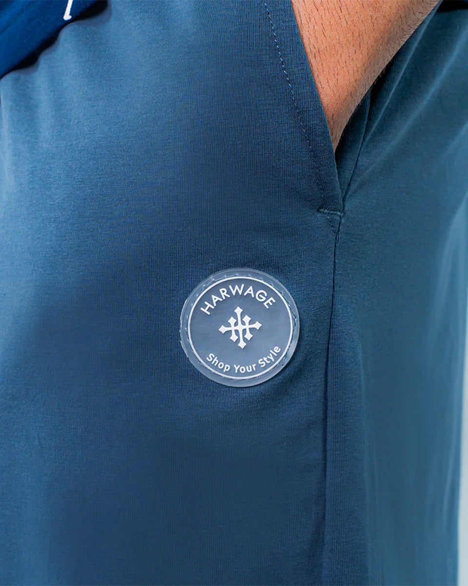 Men Basic Trousers - Blue