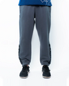 Men Basic Trousers with Contrast Trims - Ebony