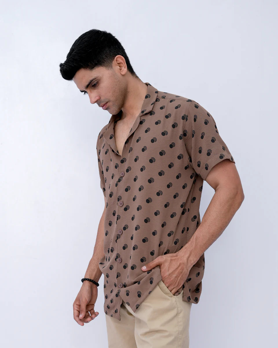 Men Casual Shirts	- Brown