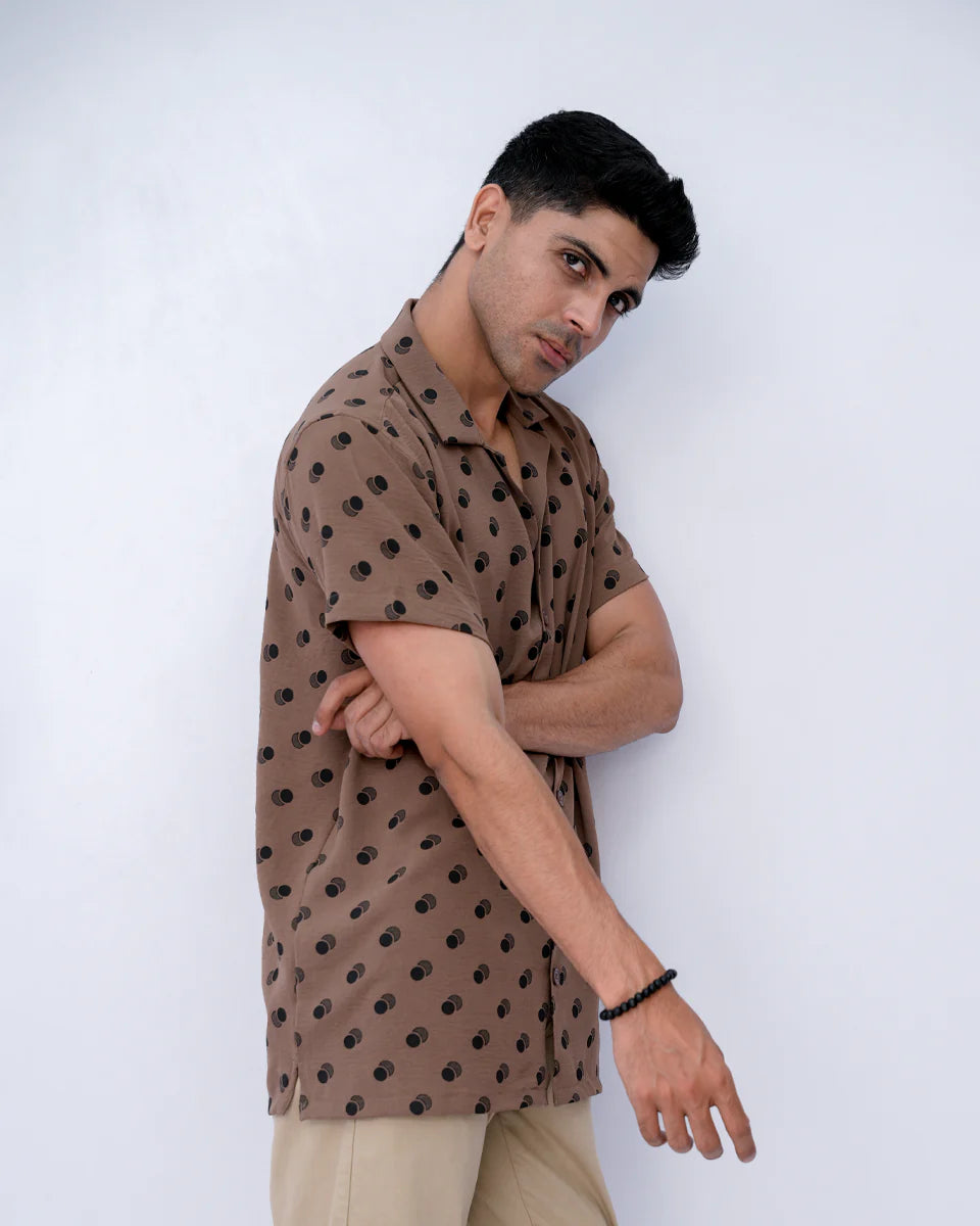 Men Casual Shirts	- Brown