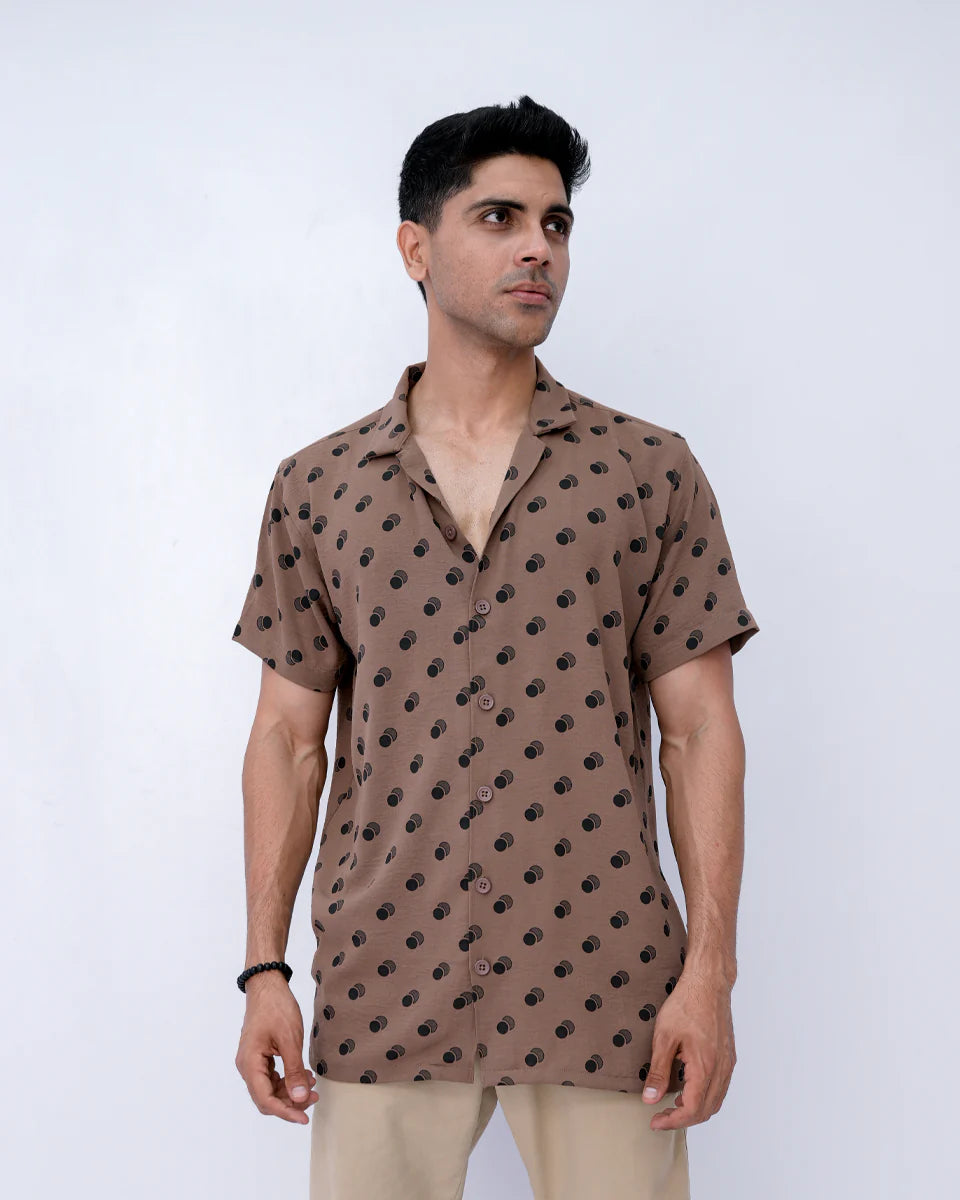 Men Casual Shirts	- Brown