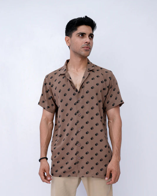 Men Casual Shirts	- Brown