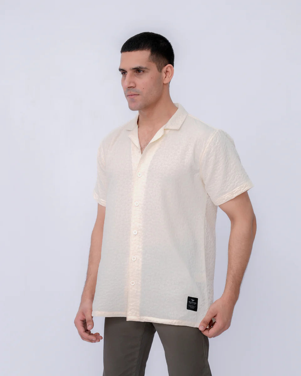 Men Casual Shirts	- Cream