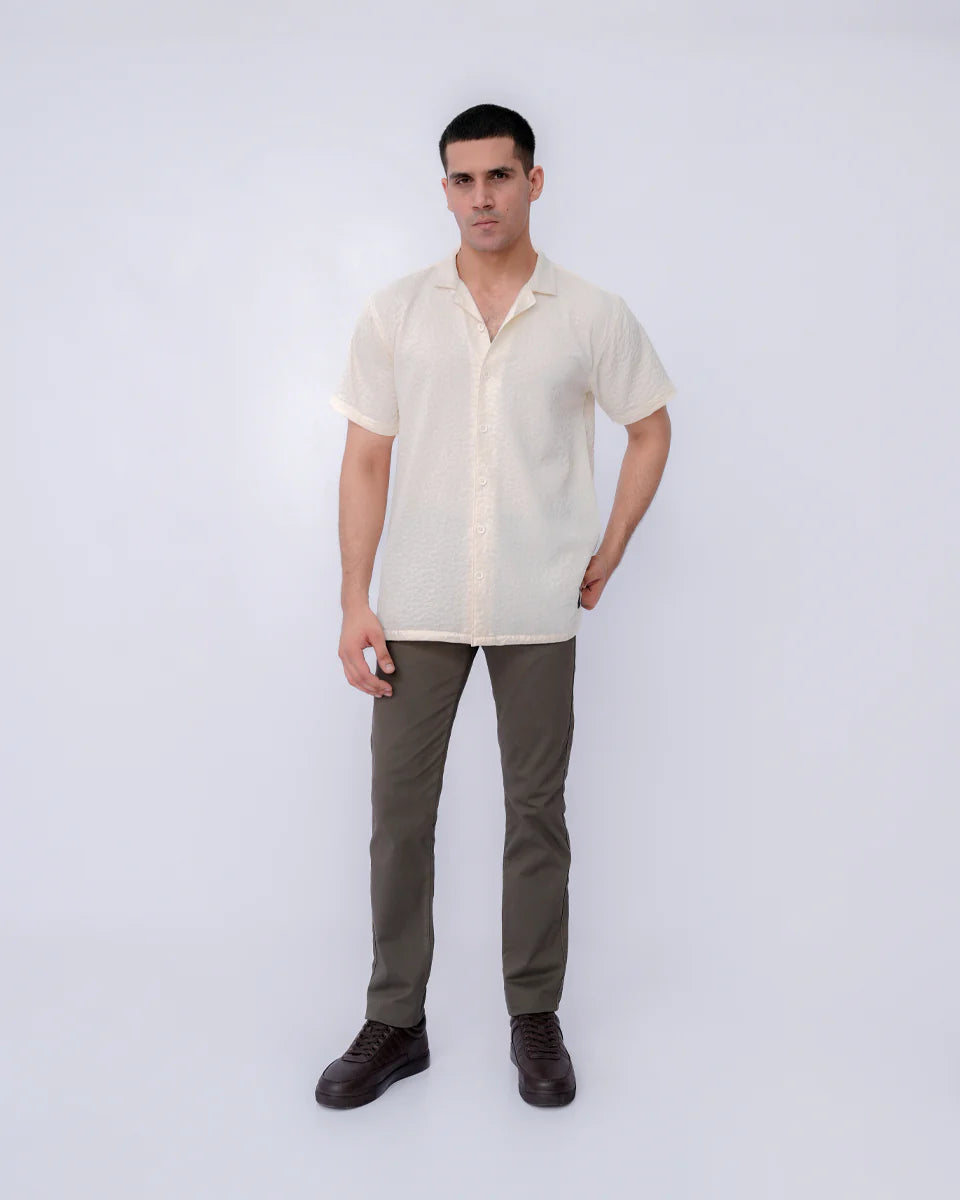 Men Casual Shirts	- Cream