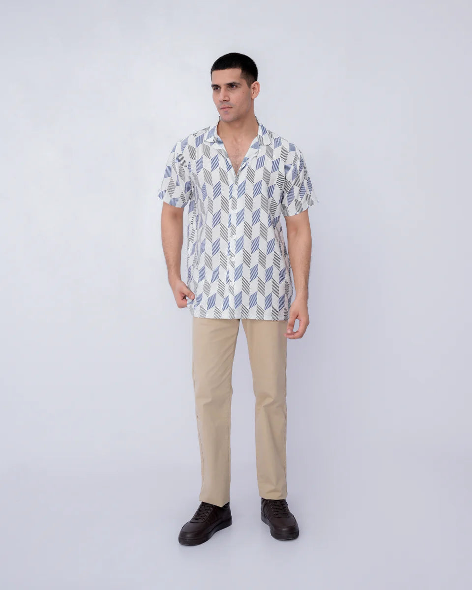 Men Casual Shirts	- White