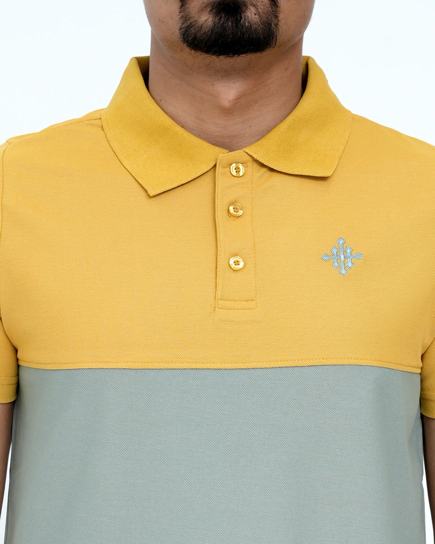 Men Cutline Polo Shirt - Yellow/Green