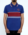 Men Dyed Yarn Polo Shirt - Sodalite Blue