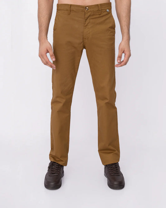Men Elasticated Chino Pant - Brown