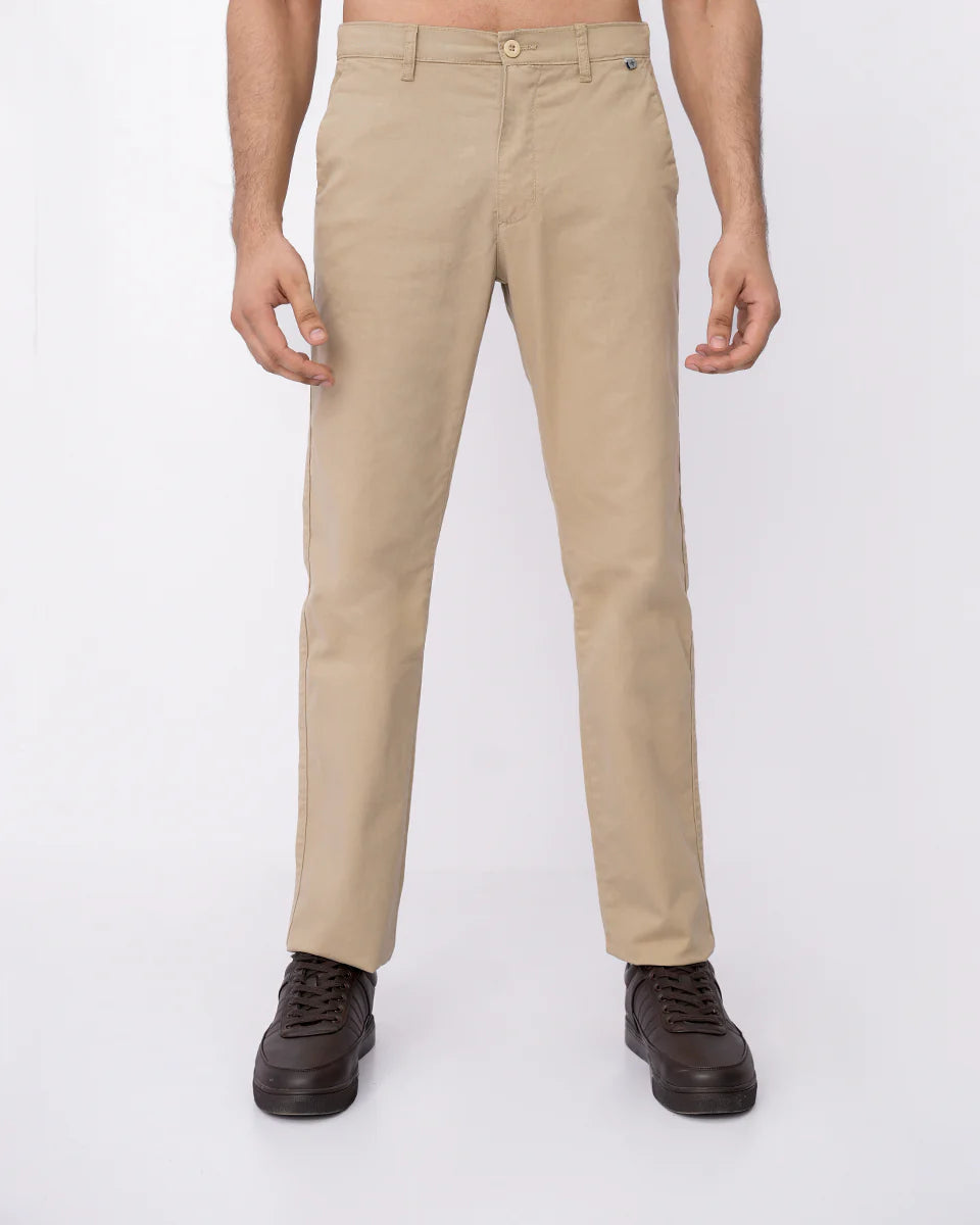 Men Elasticated Chino Pant - Khaki