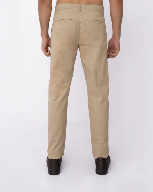 Men Elasticated Chino Pant - Khaki
