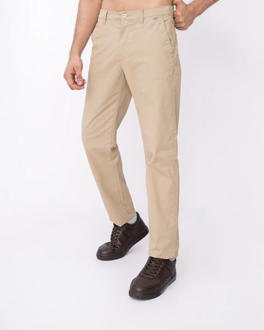 Men Elasticated Chino Pant - Khaki