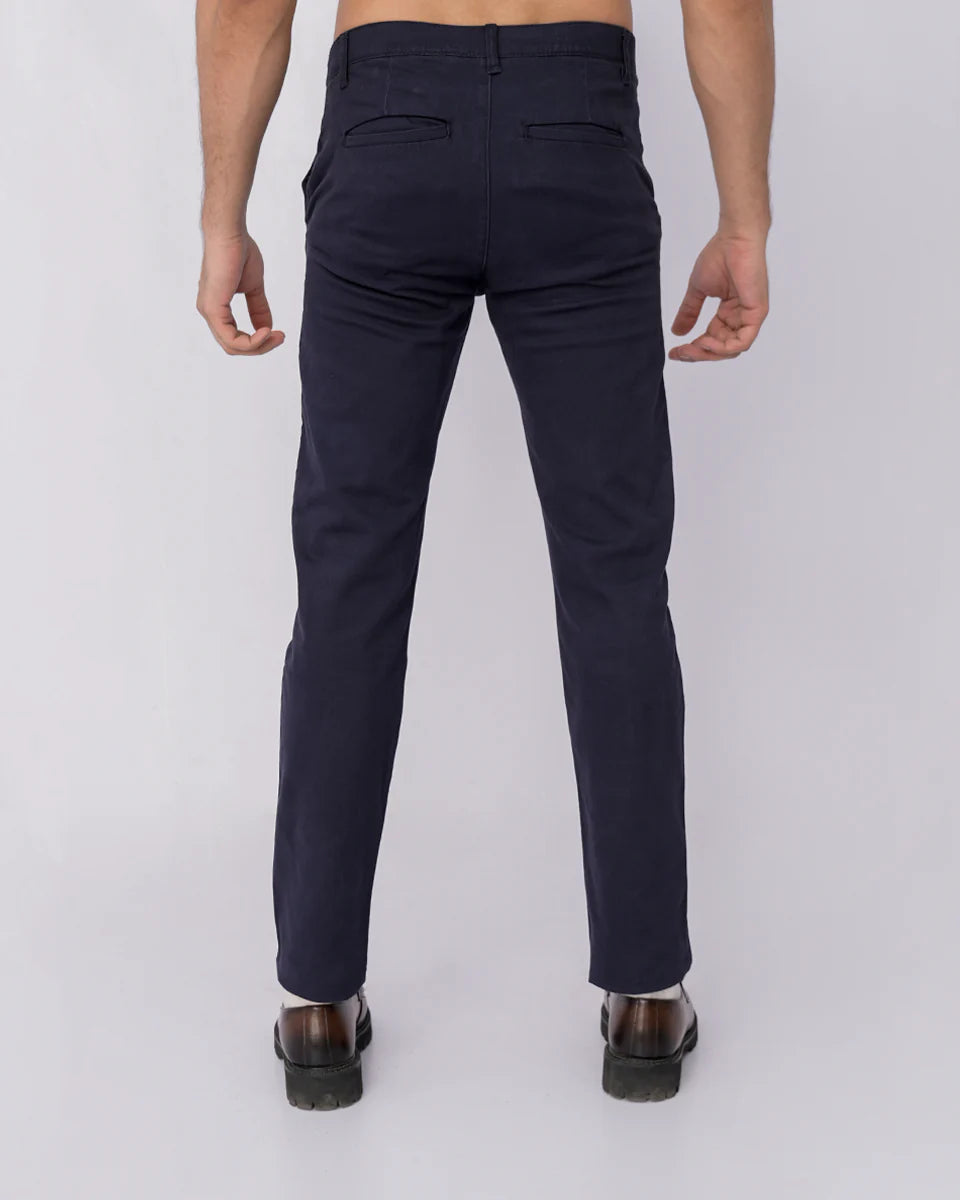 Men Elasticated Chino Pant - Navy