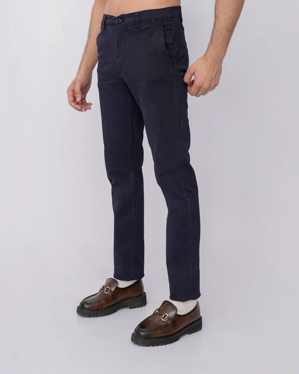 Men Elasticated Chino Pant - Navy