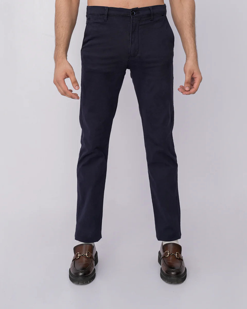 Men Elasticated Chino Pant - Navy