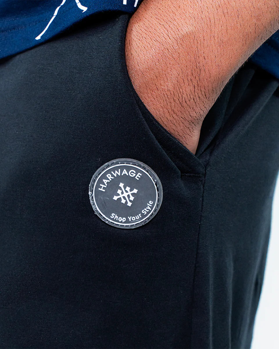 Men Loose Fit Trousers - Black