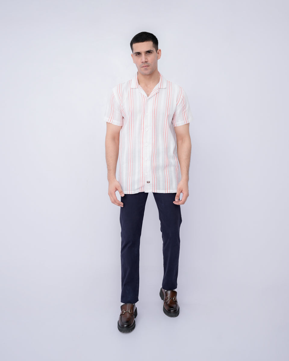 Men Resort Collar - White