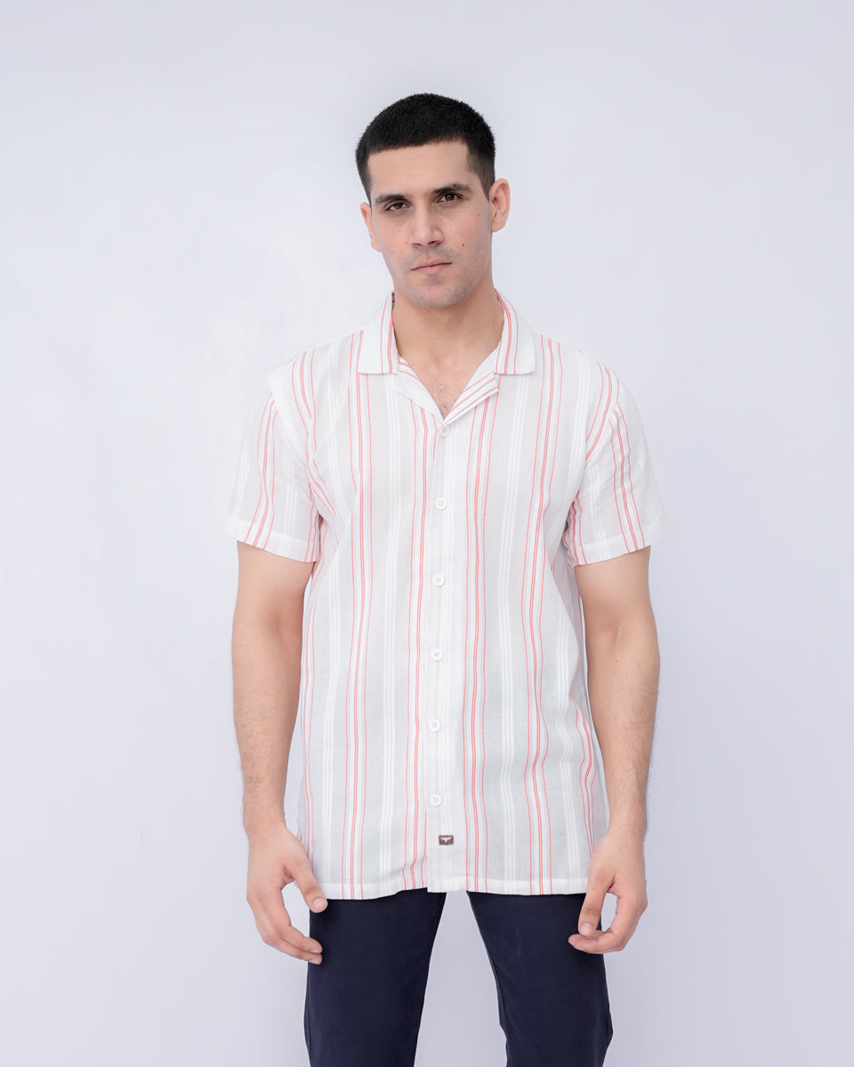 Men Resort Collar - White