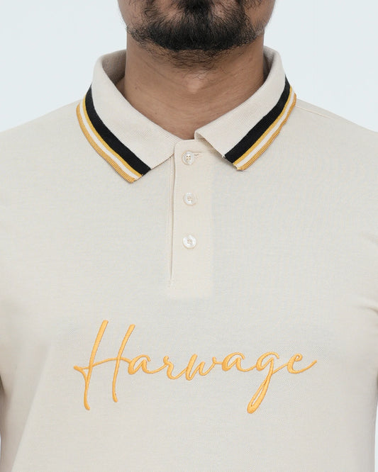 Men Signature Polo Shirt - White Swan