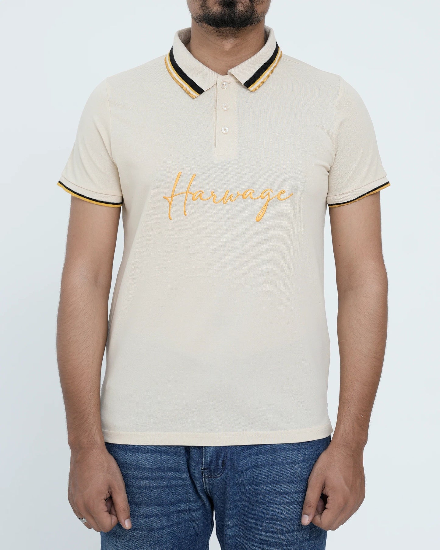Men Signature Polo Shirt - White Swan