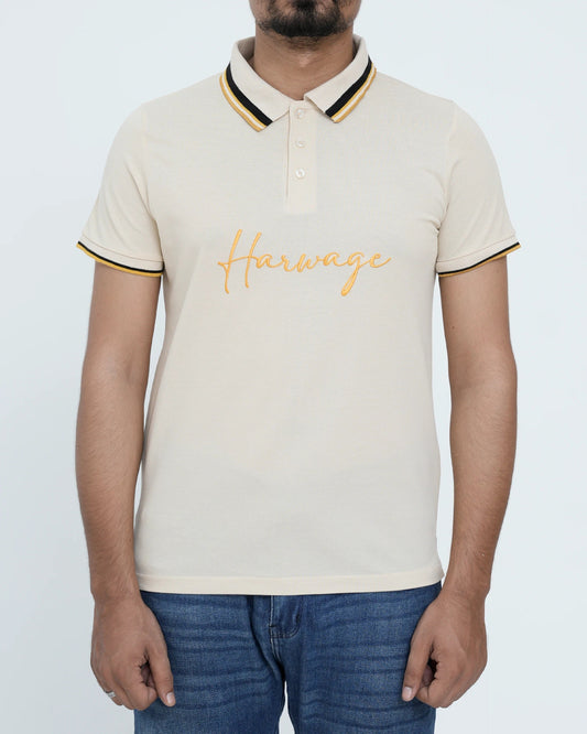 Men Signature Polo Shirt - White Swan