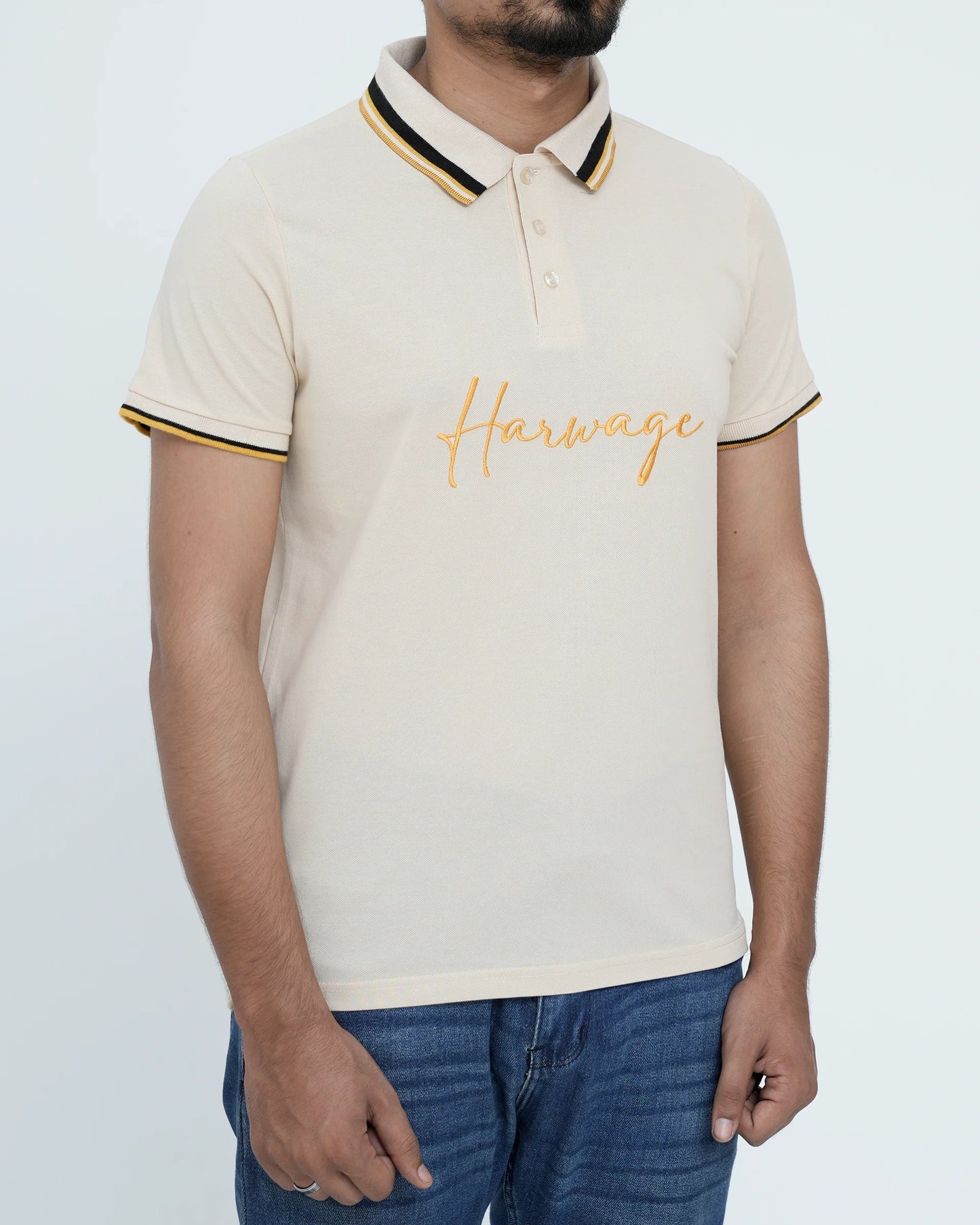 Men Signature Polo Shirt - White Swan