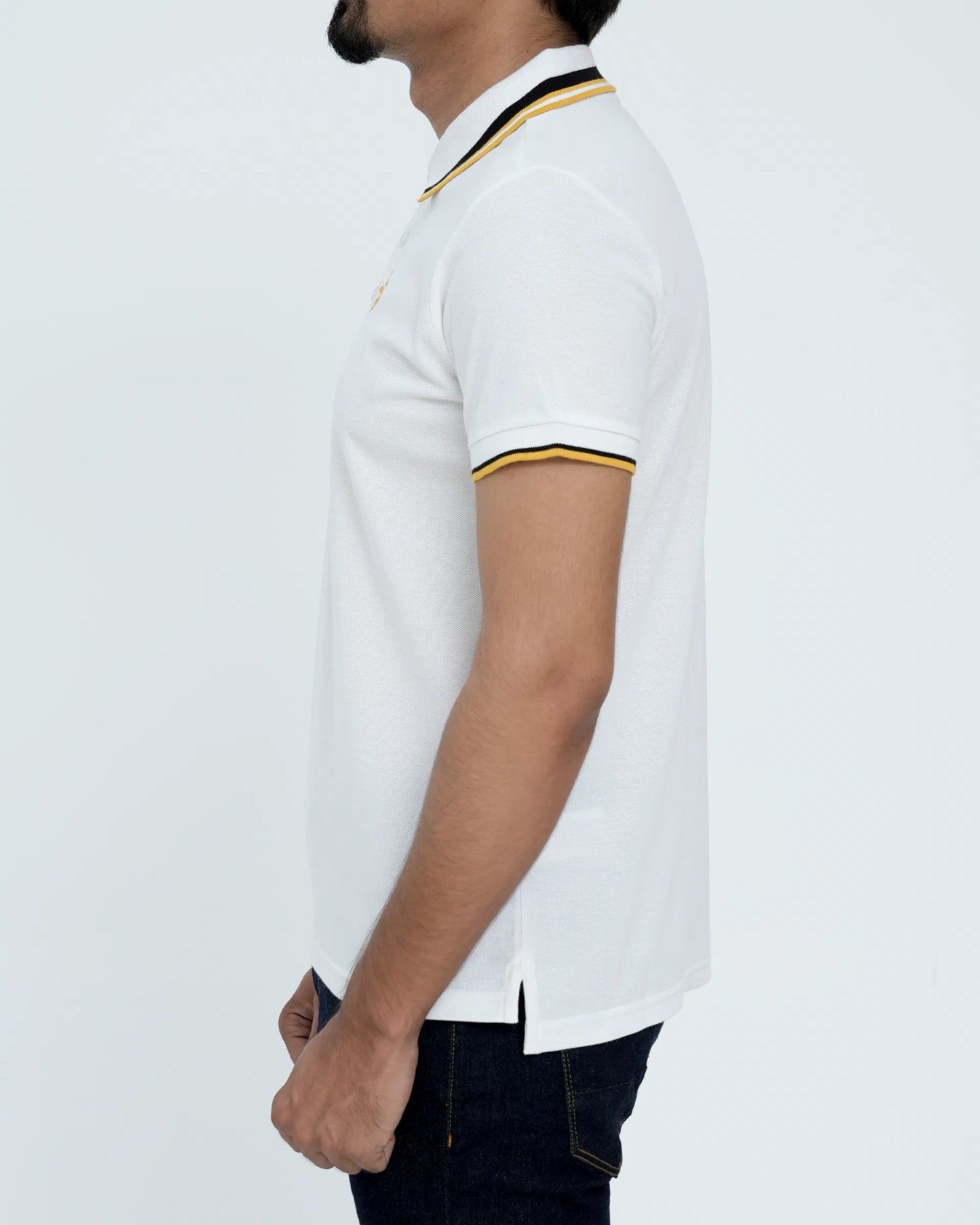 Men Tipping Polo Shirt - White