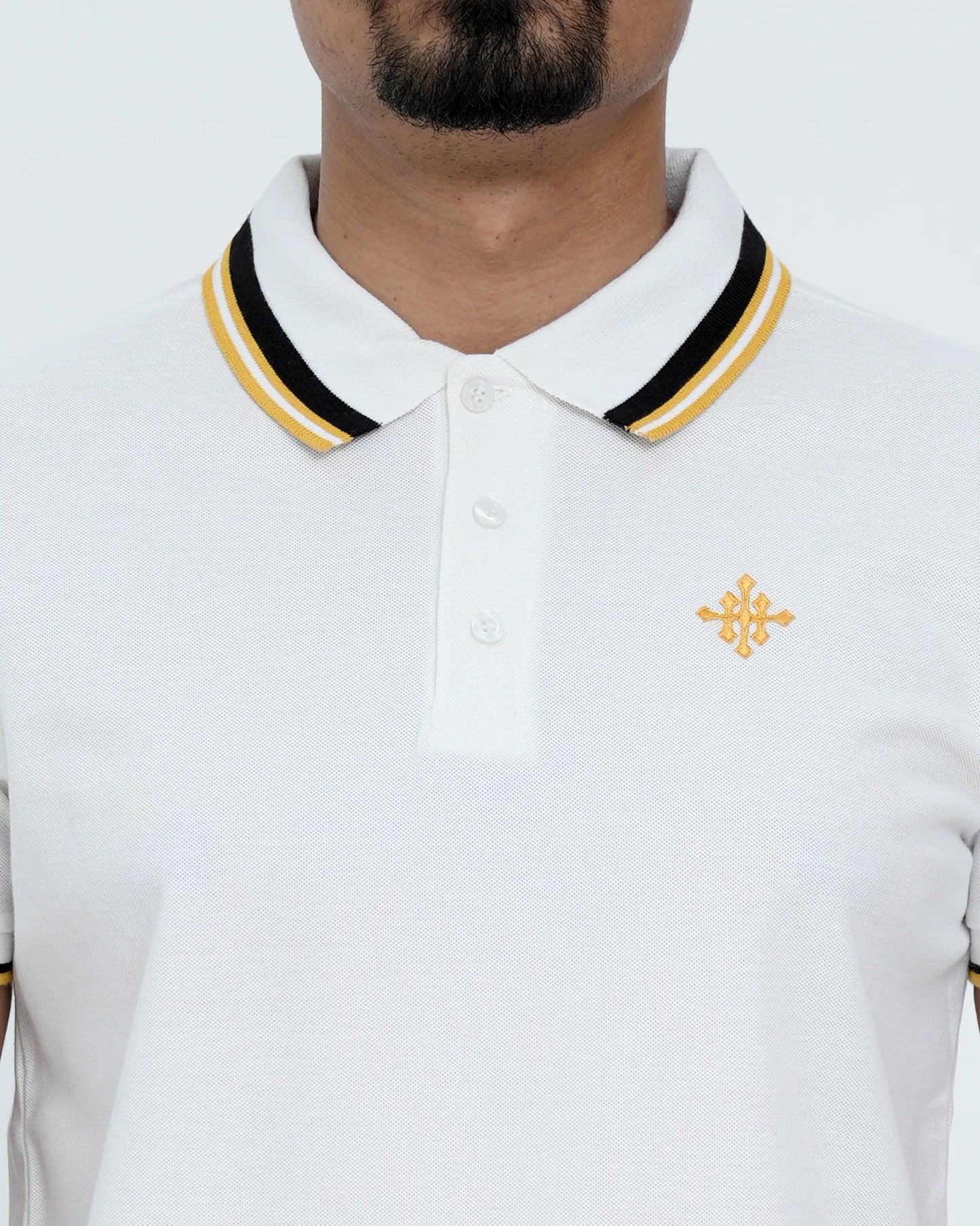 Men Tipping Polo Shirt - White