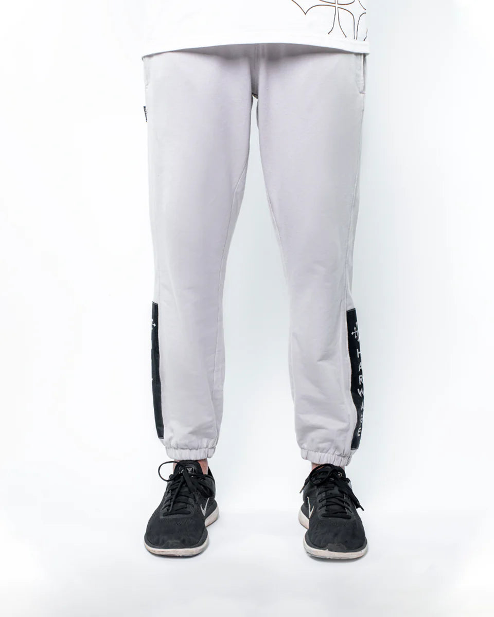Men Trouser with Contrast Trims - Quite Grey