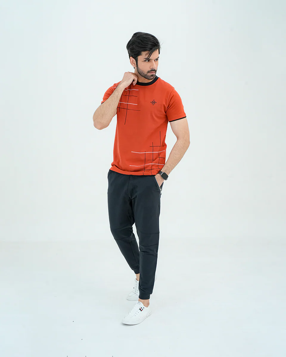 Men Zipper Pocket Trousers - Black